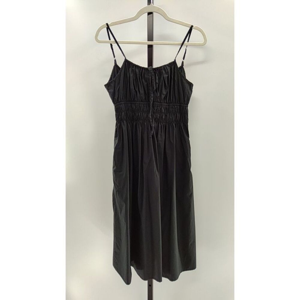 Quince Black Spaghetti Strap Midi Dress